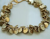 EDIE tiny gold circle chain cluster bracelet