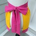 Up-Cycled Women's Apron- Goldenrod & Fuchsia Color Blocks