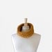 Honey Gold Crochet Neck Warmer, Cozy Winter Ski Accessories