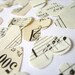 Shabby Chic Wedding Favors Decor Vintage Paper Hearts Wedding Confetti -500 Hearts- sheet music heart confetti shabby chic wedding