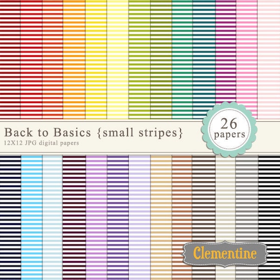 40% OFF SALE -Striped digital paper 12x12, digital scrapbooking paper, royalty free commercial use- Instant Download Il_570xn
