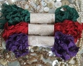 Gorgeous Crinkled Seam Binding Ribbon - Tapestry Bundle - Rustic, Shabby Chic, Beach, Cottage, French Country, Wedding
