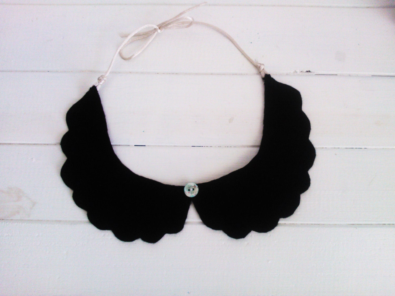 Peter Pan Collar - Black detachable