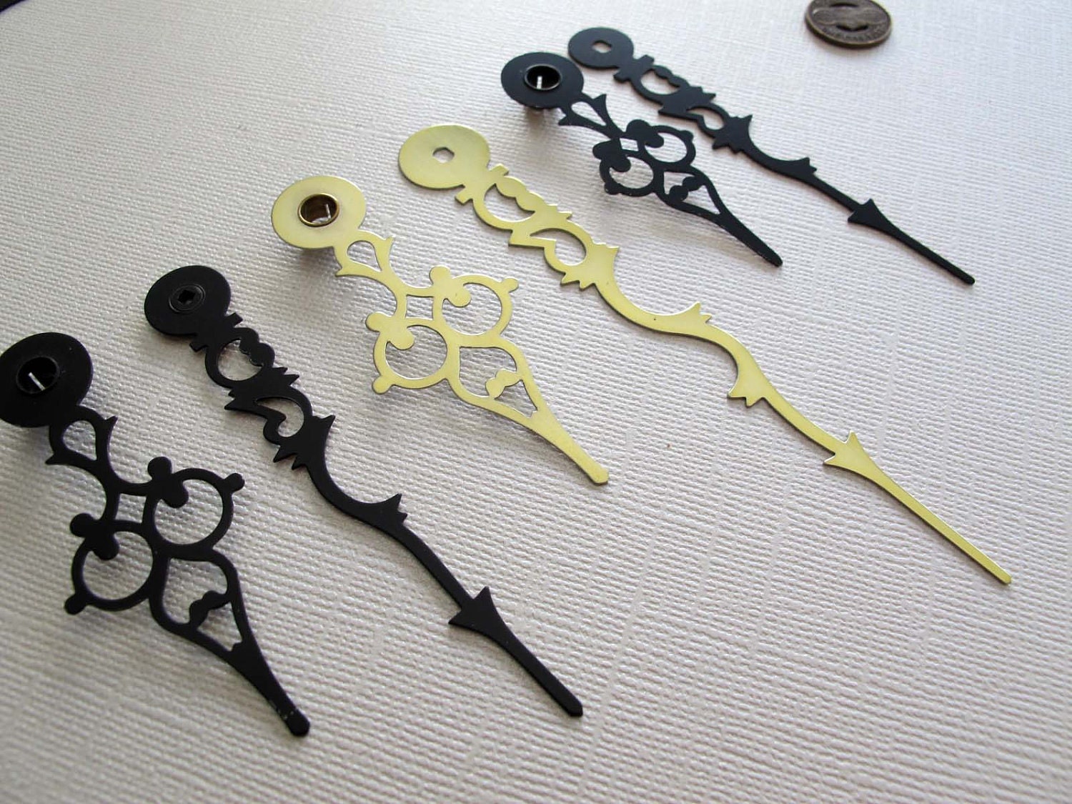 Vintage Clock Hands - (6 hands) Perfect for Steampunk Jewelers, Altered Art Artists and Mixed Media Mavens cl189
