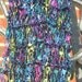 Blue multi-colored ladder yarn scarf