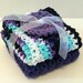 CLEARANCE - Crochet Dishcloths Washcloths - Set of 2 - For Kitchen, Bathroom - Navy Blue, Light Blue, Purple, White - 100% Cotton