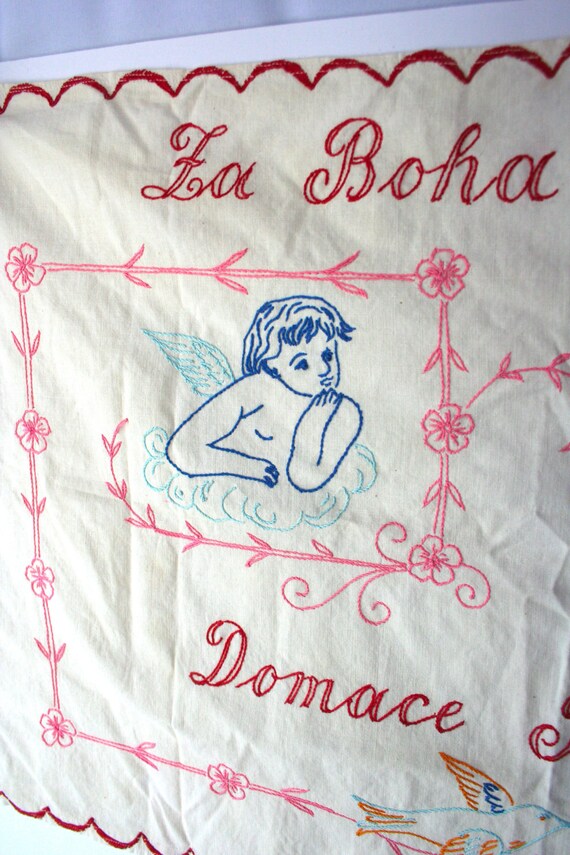 vintage embroidered cloth wedding banner