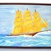vintage folk art ship painting