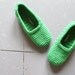 Crochet Slippers for Women in Green