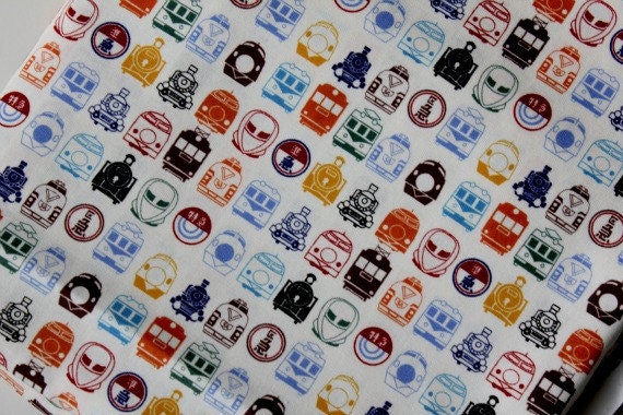 Japanese Fabric Cotton - Classic Train - Fat Quarter