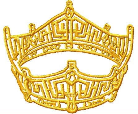 Instant Download Full Pageant Crown embroidery design - Machine Embroidery File - Machine Embroidery Design - Digital Design File