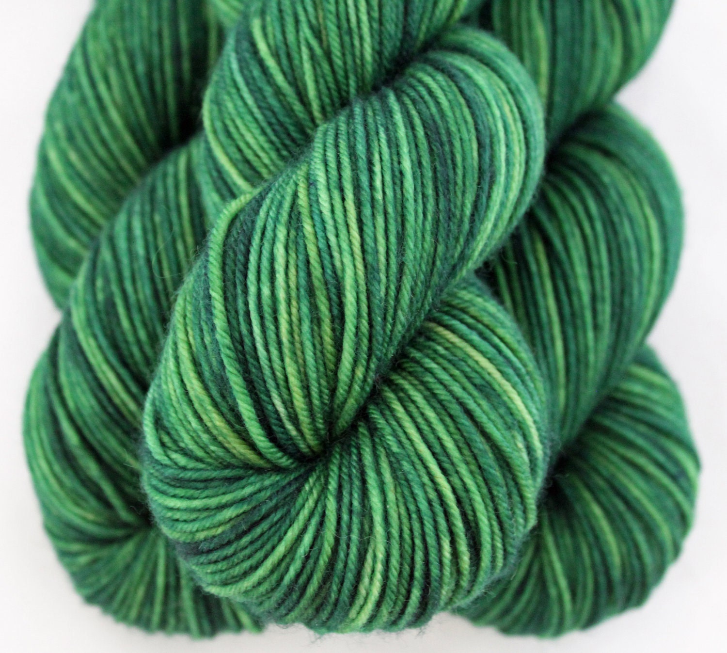 Hand dyed yarn - Therapy MCN DK - 230 Yards DK Weight - Green eyed Monster