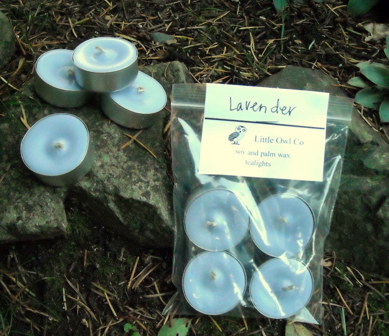 Lavender soy and palm wax tealight 4 pack