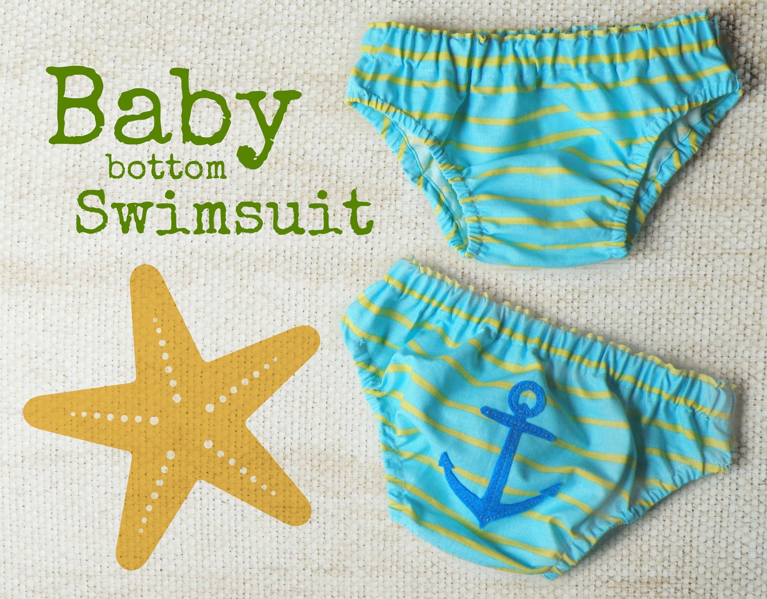 Baby diaper cover, Baby boy swimsuit made of pure cotton, Baby underwear