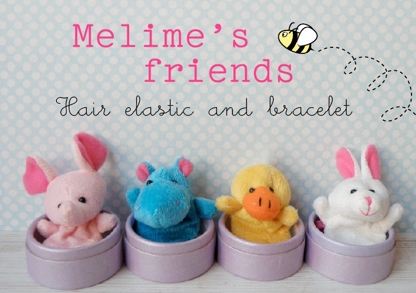 Baby girl hair elastic and bracelet, sweet gift idea for baby girl