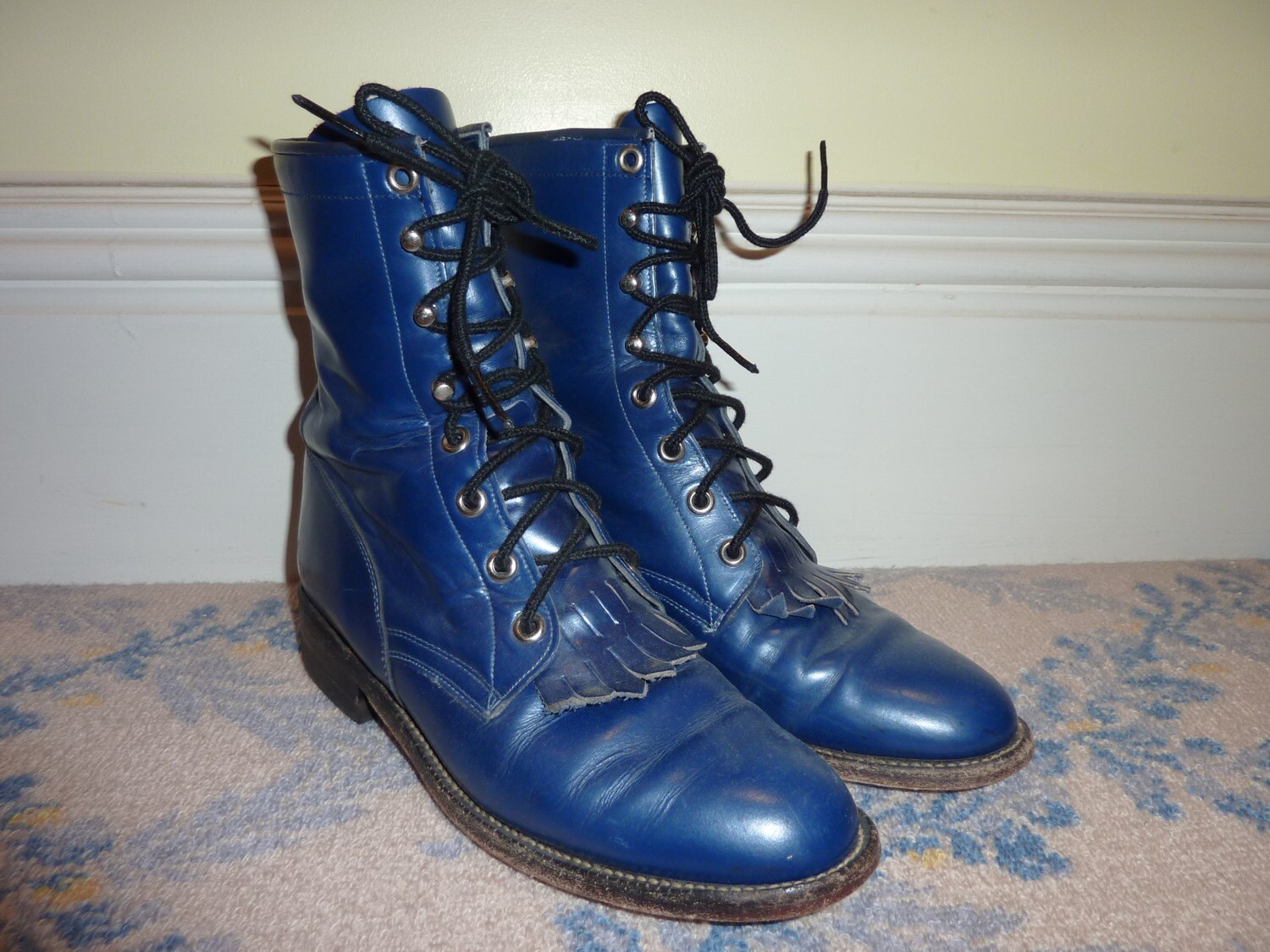 Blue Justin Boots