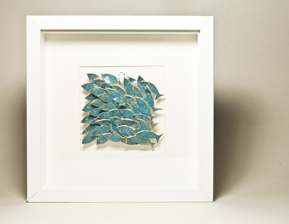 personalized ceramic FISH TILE, made to order, karoart ceramics, handmade in Ireland