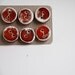 ceramic buttons, rustic red, small round handmade pottery buttons, set of 6 by karoArt, made in Ireland