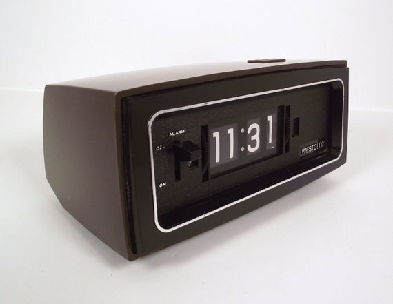 Items similar to Vintage Westclox Flip Alarm Clock with Lighted Dial