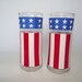 Vintage Patriotic Uncle Sam Hat Bicentennial Hiball Highball Drinking Glasses Set of 6 Day Red White & Blue