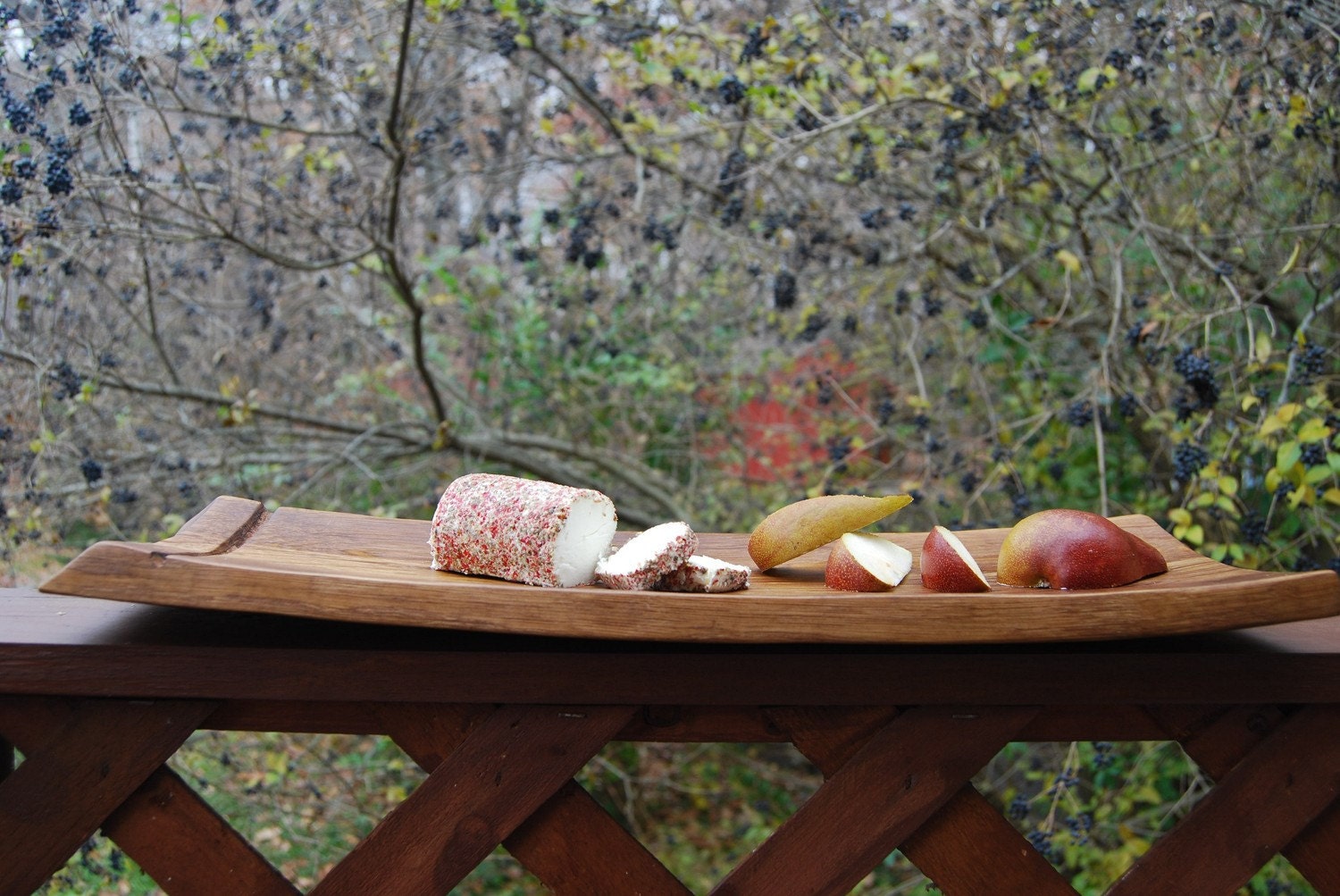 Wine Stave Cheese and Charcuterie Board