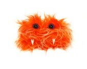 Sunny the Eco Friendly Tin Monster - Upcycled furry orange altered tin or gift  - Kawaii -