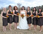 Custom Bridesmaid Wire Crochet Necklace Sets in choice of color/ Bridesmaid Gift/ Spring or Fall Wedding