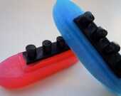 2 SETS (4 pcs) Titanic Ship & Glacier Soaps - You Pick ONE Scent/Color - Vegan guest bath decorative boat barge