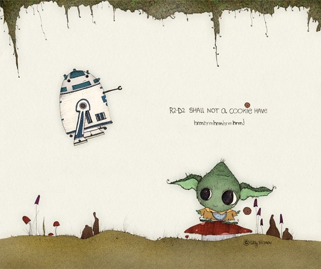 R2D2 Shall Not a Cookie Have Print 12x12