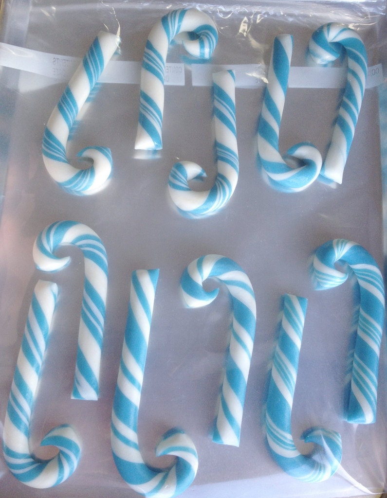 READY TO SHIP 10 Artisan Candy Canes Mini by SweetSweeterSweetest