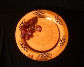 vintage copper serving plate 1970s home decor housewares kitschy mod retro entertaining hostess service