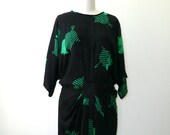 vintage 1980s Dress // Silk Party Dress