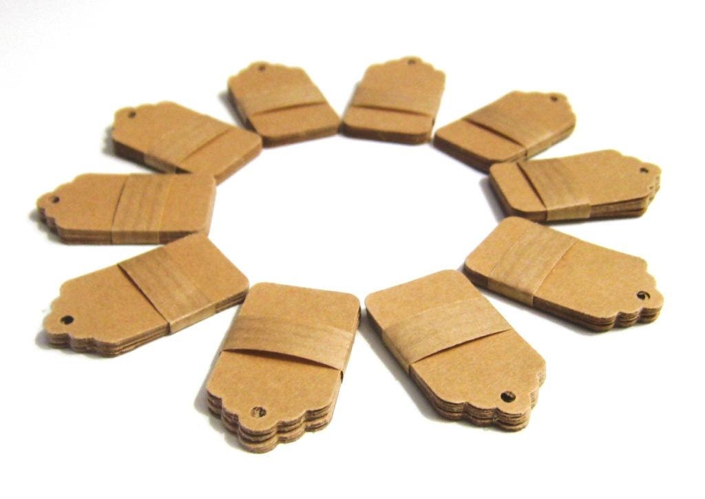 Set of 100 Price Tags - Kraft Natural - Mini Il_570xn