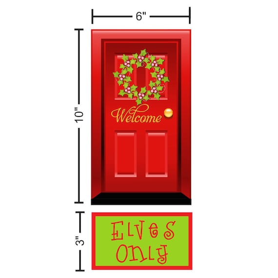 Elf Door Christmas Santa Entrance Pixie