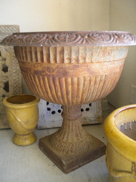Antique Large Cast Iron Planter