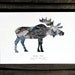 Moose Silhouette In Bark, Wall Art Decor : Woodland Animal Photography - Rustic Lodge & Home, Natural Boys Room, Nursery