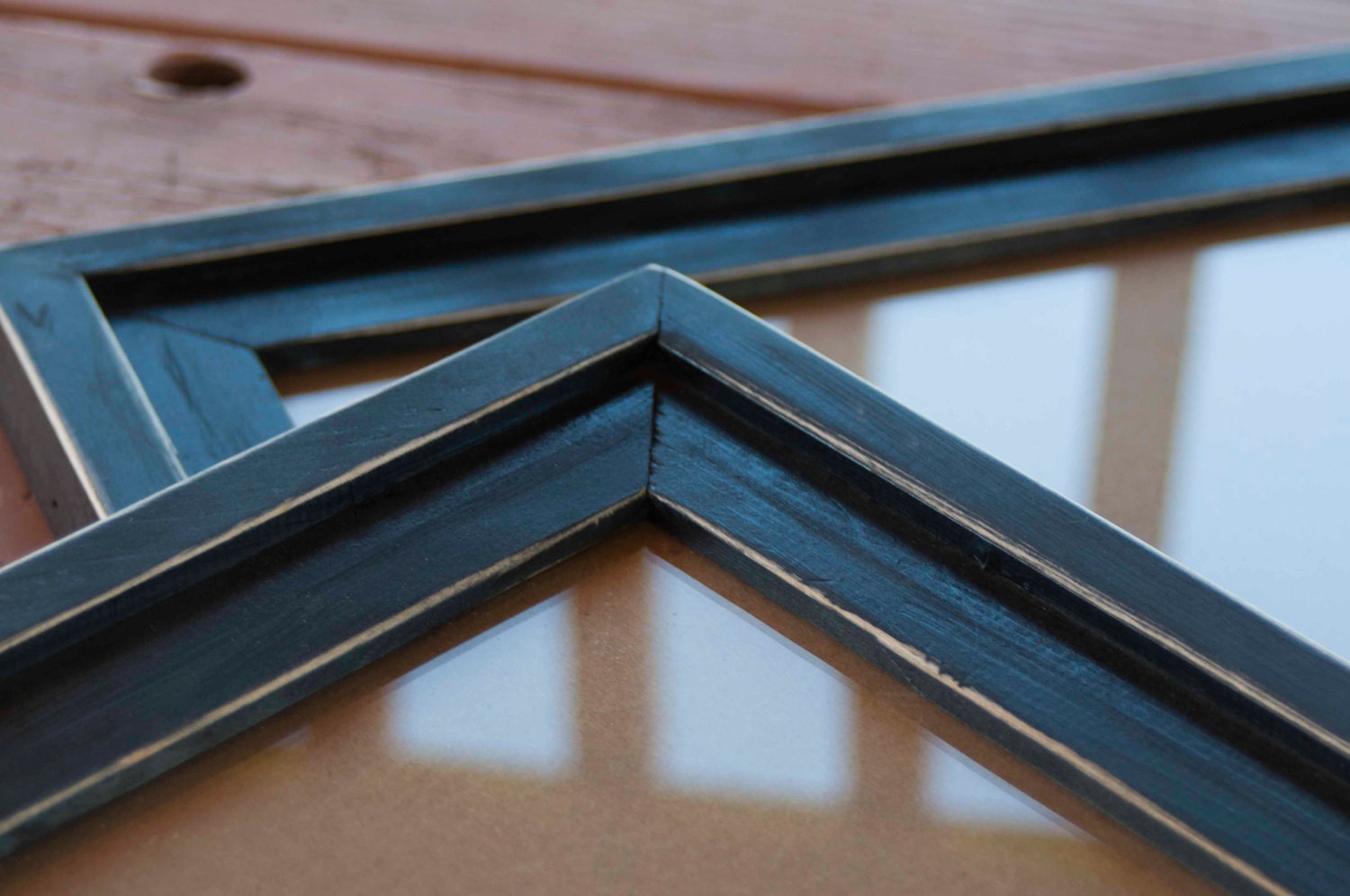 2) 11x14 distressed picture frames - Black or choose your color