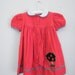 Vintage 1980s Red Corduroy Toddler Dress / Back to School