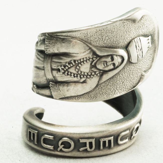 Sterling Silver Spoon Ring Albuquerque Native American Souvenir,  Handmade in Your Size (2231)