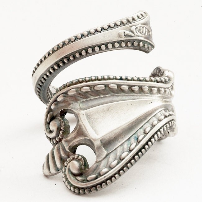 Antique European Sterling Silver Spoon Ring, Handcrafted in Your Size ...