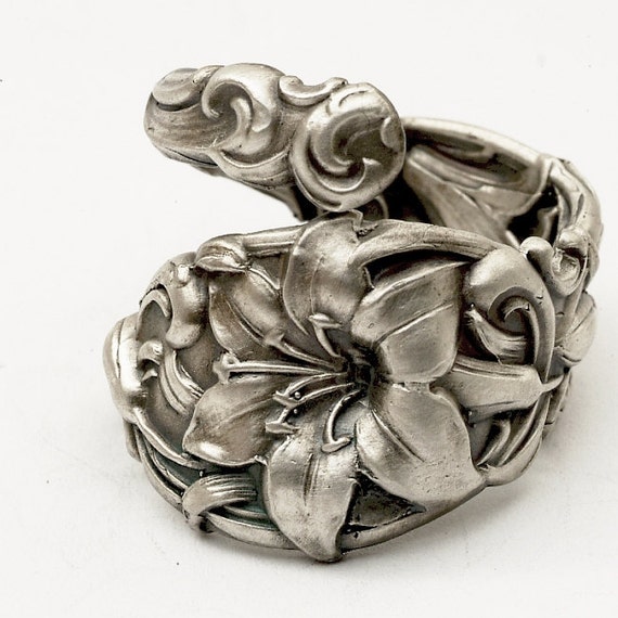 Vintage Lovely Lily Sterling Silver Spoon Ring, Handmade in your size ...