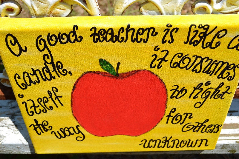 Good Teacher Quote on 8x10 Canvas
