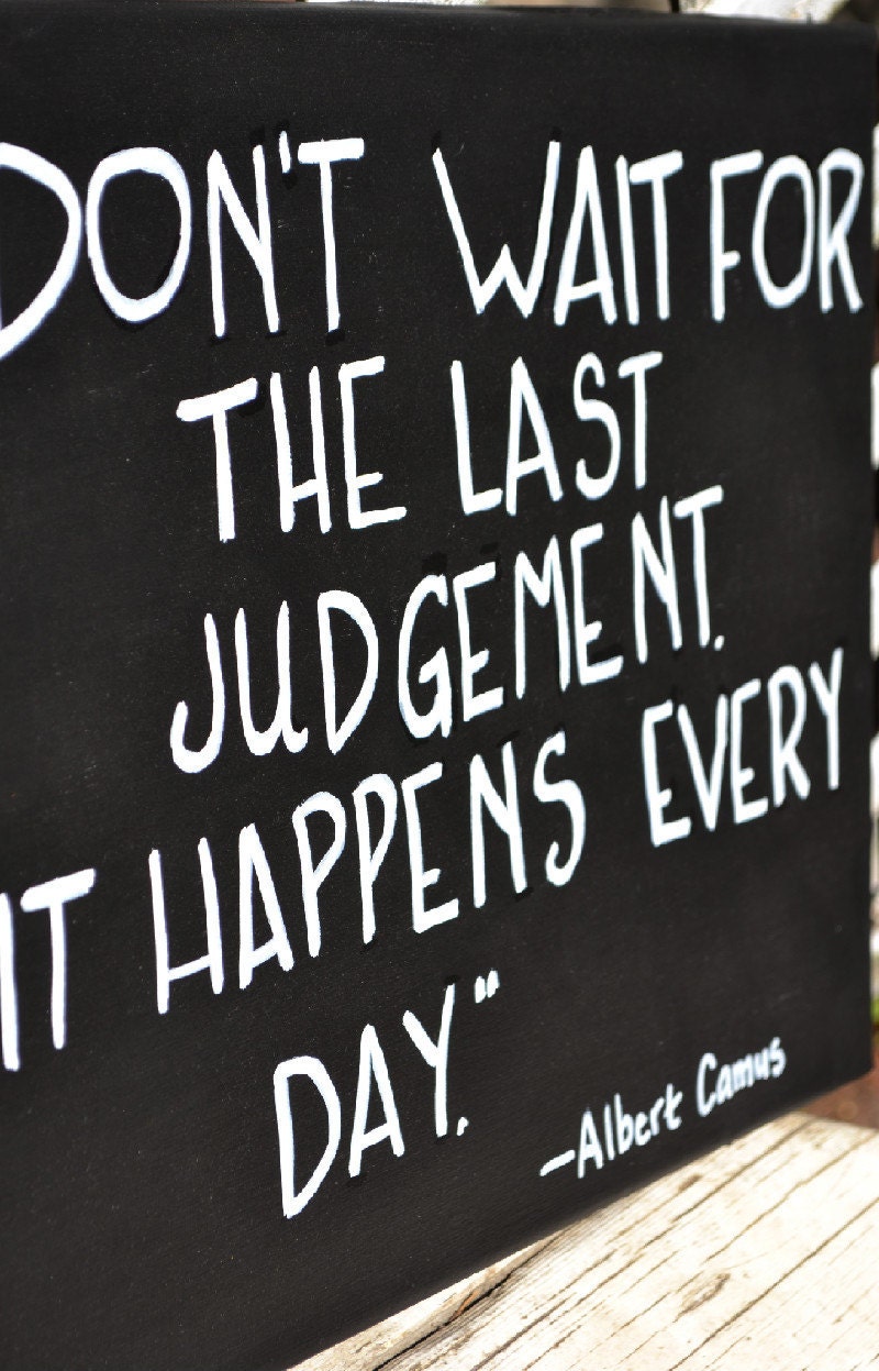 Last Judgement Quote on 11x14 Canvas