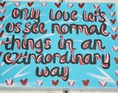 Extraordinary Love Quote on 8x10 Canvas