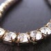 Vintage sparkling elastic bracelet with a row of rhinestones Code D24
