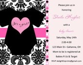 Onesie girl boy baby shower invitation...DIY you print custom photo card by delightfulprints Il_170x135