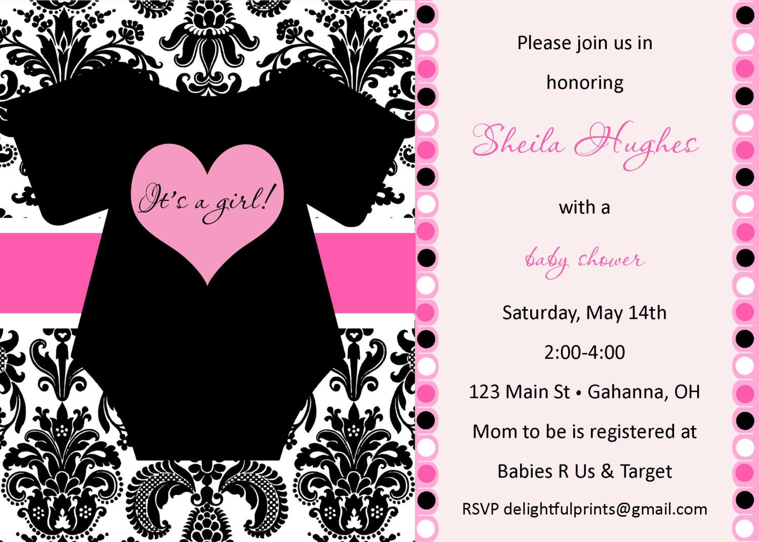 Onesie girl boy baby shower invitation...DIY you print custom photo card by delightfulprints Il_570xn