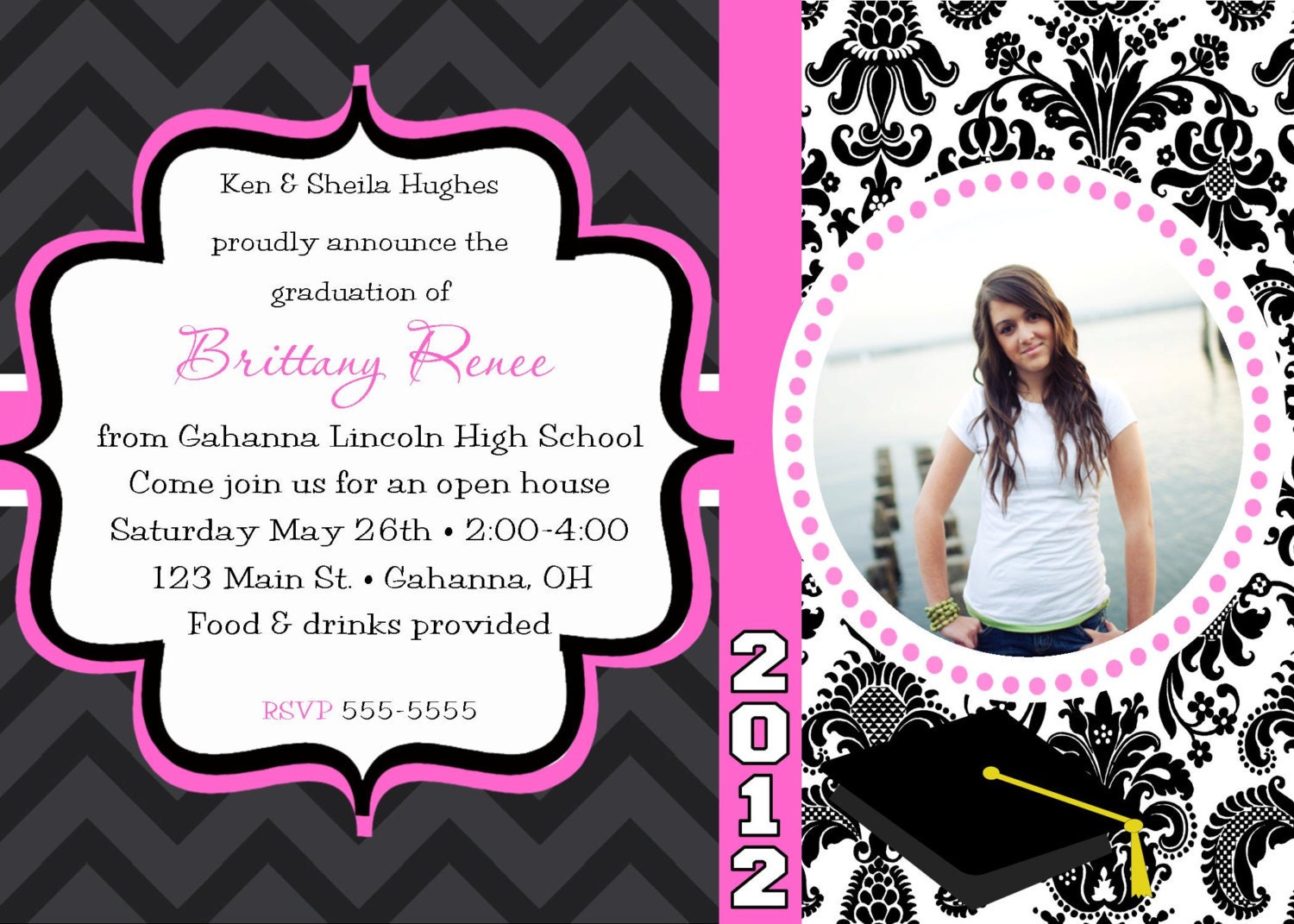 Graduation announcement or invitation ANY color...DIY you print custom photo card by delightfulprints Il_570xn