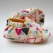 Reversible Baby Booties in White Geometric and Sunflower Yellow - Sizes 1-4