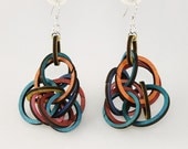 Random Circle Cluster  - Laser Cut Wood Earrings